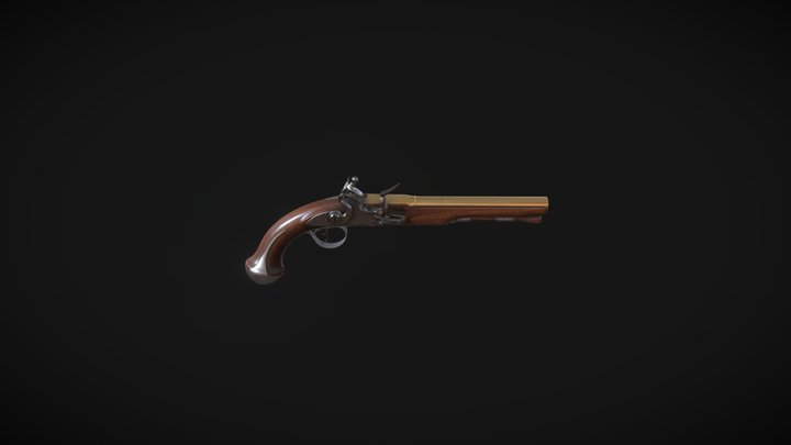 Flintlock Pistol 3D Model