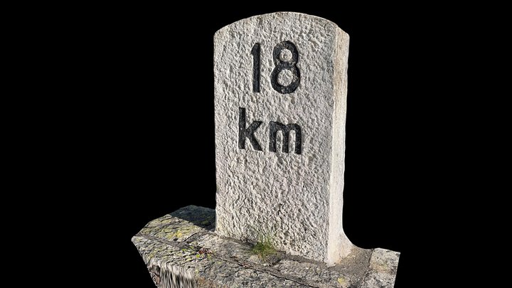 Milestone Innertkirchen - Sustenpass km 18 – Free 3D Model STL