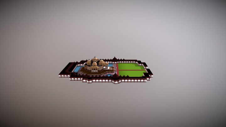 3D Akshardham High poly 3D Model