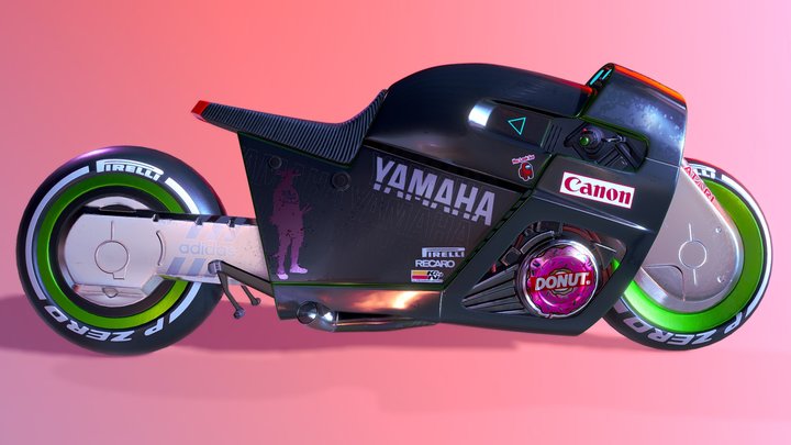 Cyberpunk Motorcycle 3D Model