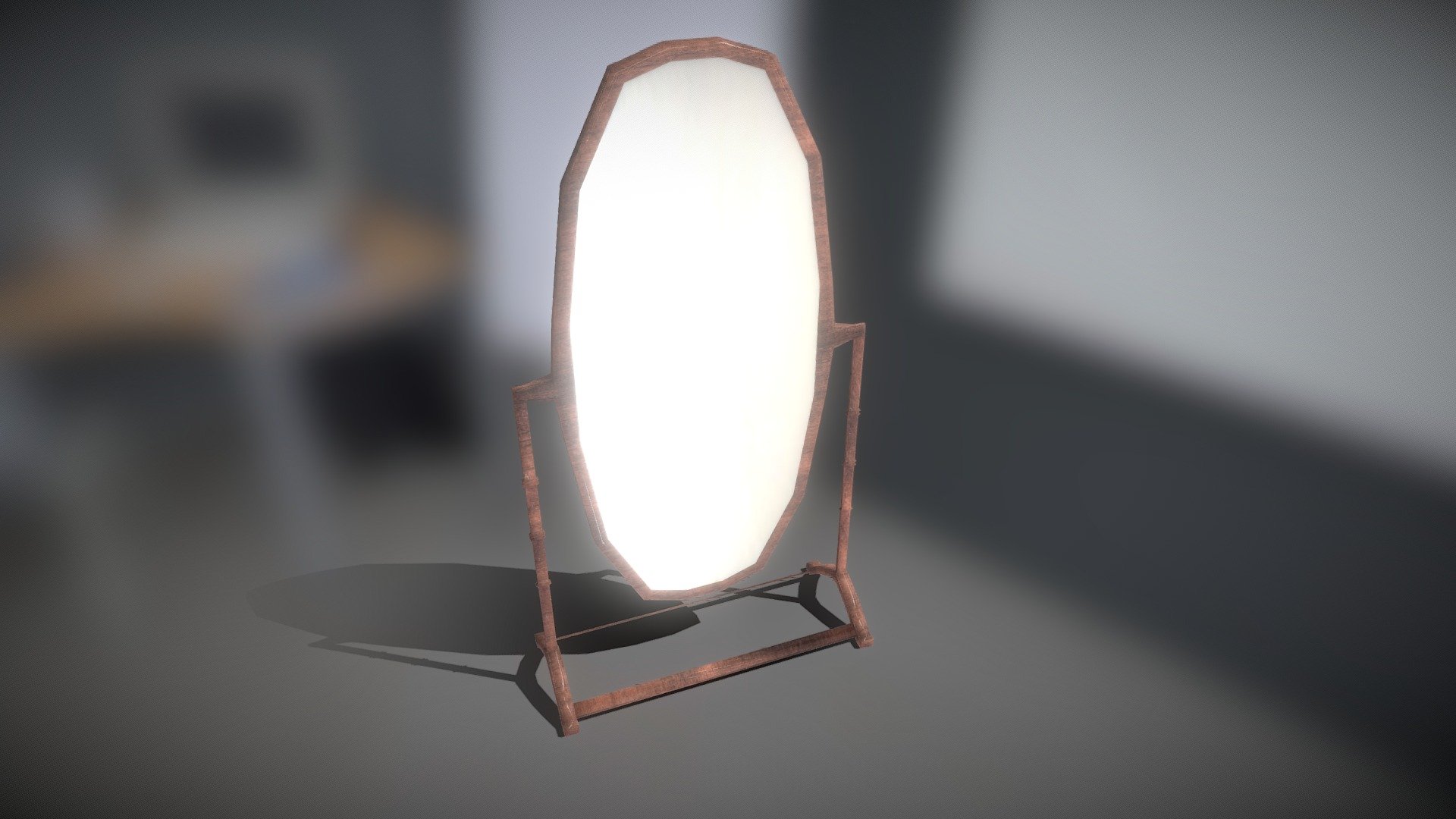 Standing Mirror Low Poly Buy Royalty Free 3d Model By Robfitzy [5b69bbe] Sketchfab Store