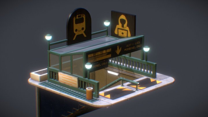 Subway Station 3D Model