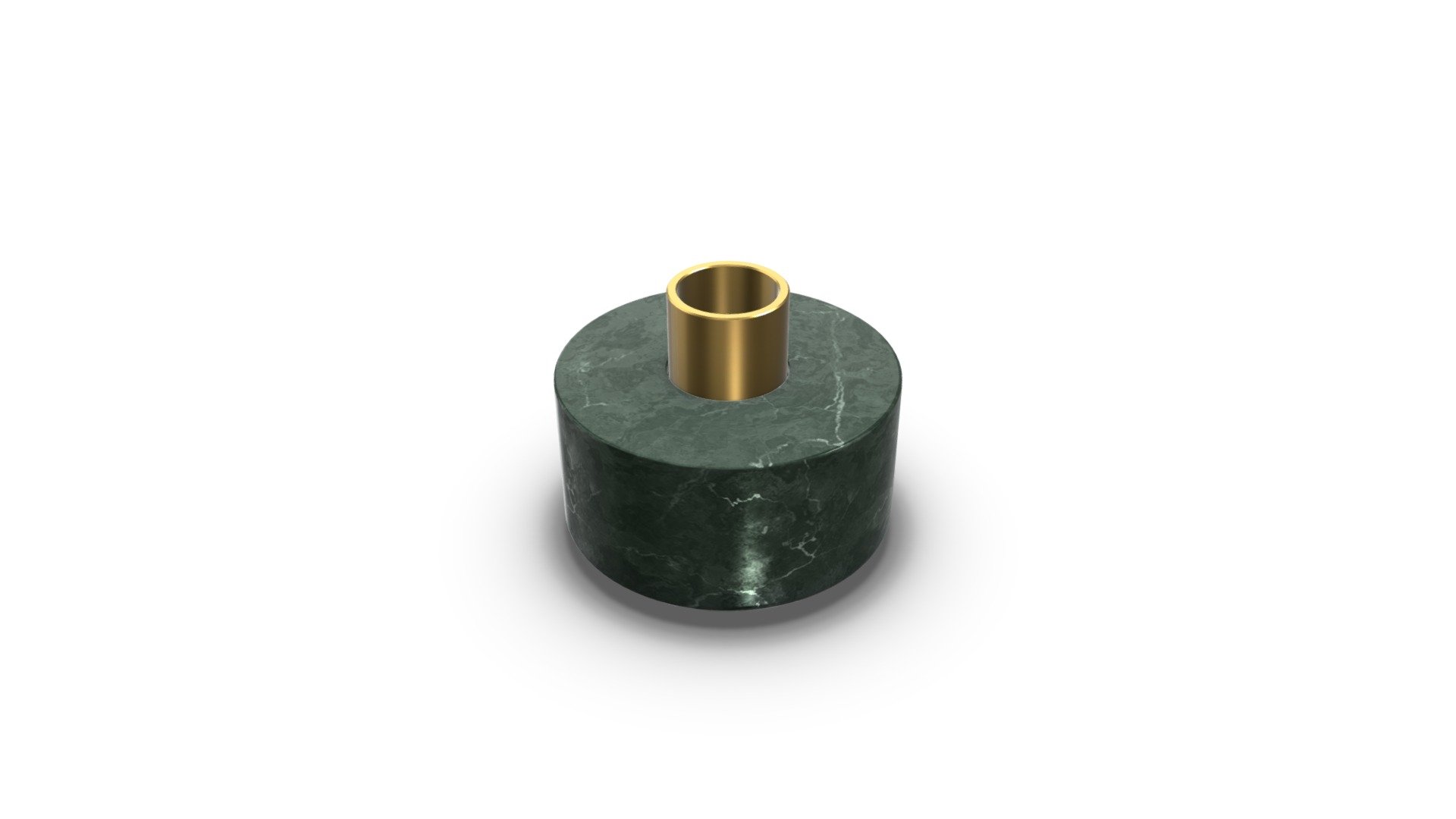 Badden Marble Tapered Candle Holder, Green