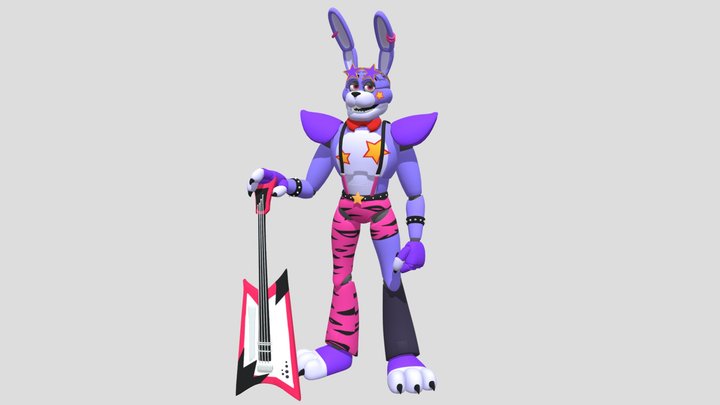 Fanon Glamrock Bonnie 3D Model