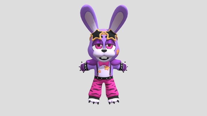 Fanon Glamrock Bonnie Plushie 3D Model