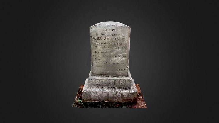 Howison Cemetery: William Fraser Grave 3D Model