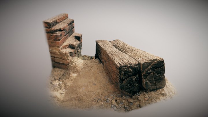 Old Wood in Historical Site 3D Model