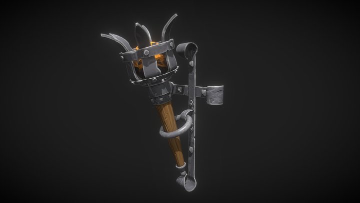 Stylized Torch 3D Model