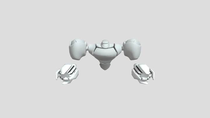 Enemy Tank Bot 3D Model