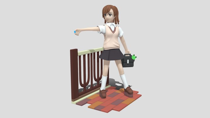 Misaka Mikoto (To aru Kagaku no Railgun) 3D Model