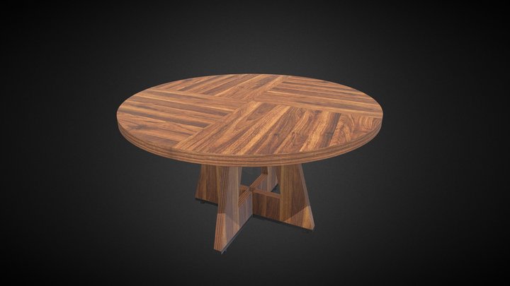 Tribesigns Round Dining Table 3D Model