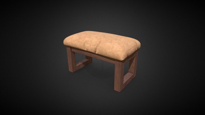 3D Ottoman Chair, an Environmental 3D Model by BaconTaco (Thumbnail 2 of 2)