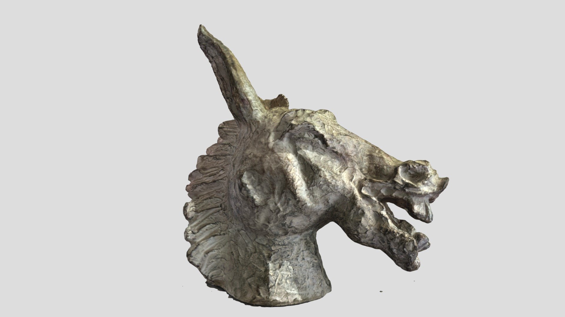 Laughing Donkey head (sculpture)