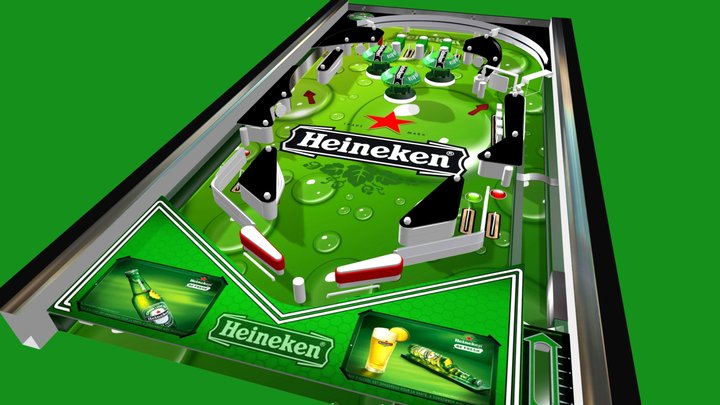Heinecken Pinball Table 3D Model