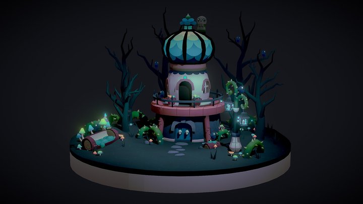 Spooky Forest House 3D Model