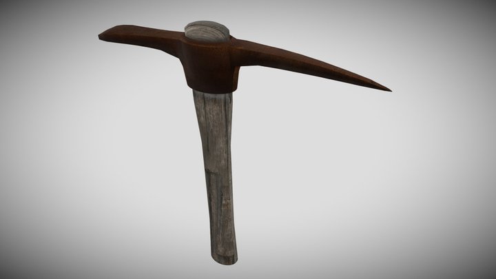 Rusty Pickaxe 3D Model