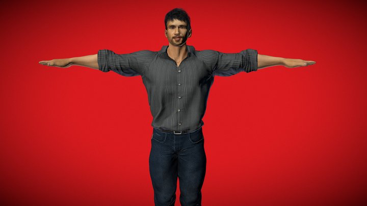 SHAHID KAPOOR BODY FIT 3D MODEL 3D Model