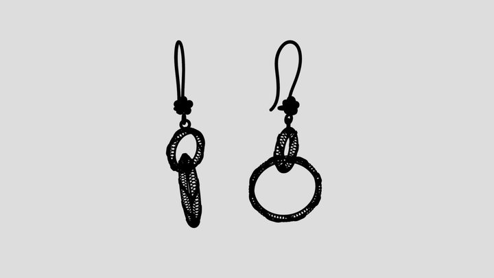 3D_ Model_(Earrings) 3D Model