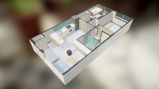 Sección de un piso 3D Model