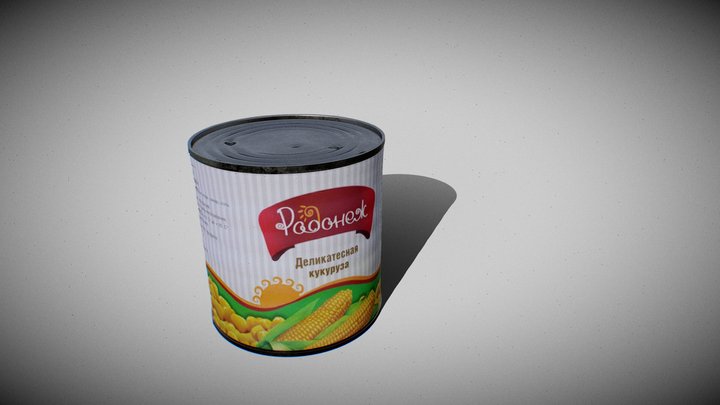 Can of sweet corn 3D Model