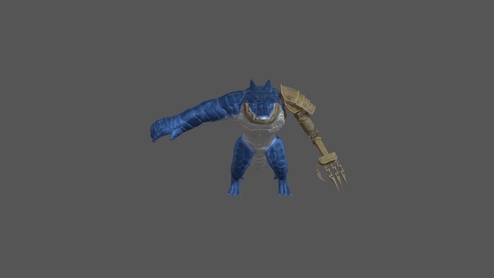 Steampunk Cyborg Kroxigor 3D Model