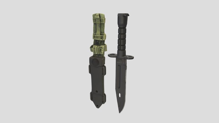 Knife with sheath – Free 3D Model STL