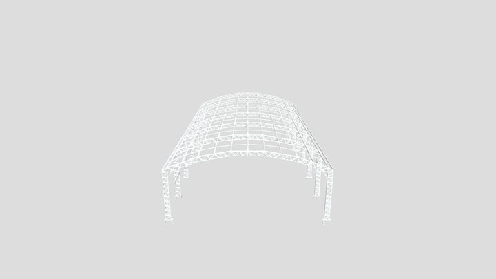 Modelo 3D - Galpão Metálico RSP 010 3D Model