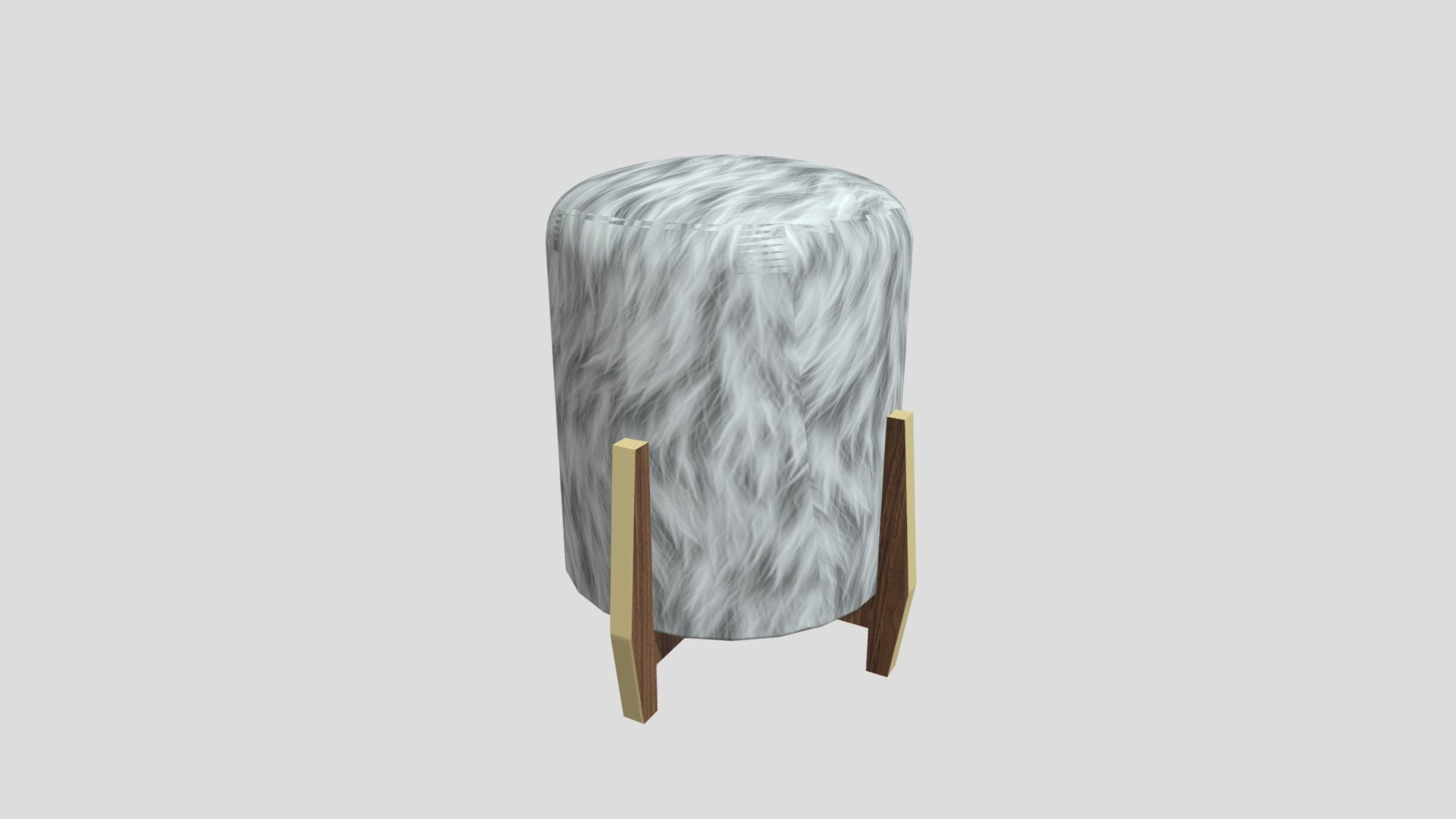 Ottoman Peluche Gris