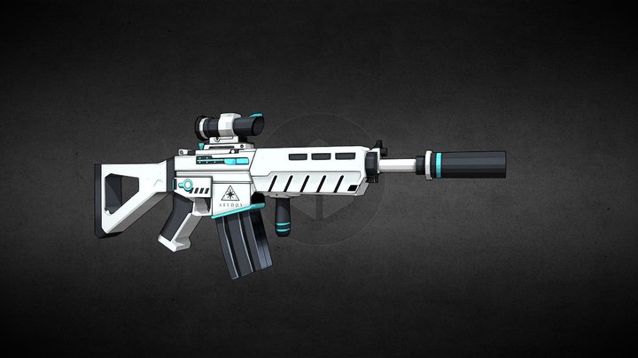 Shiroko Rifle l Blue Archieve 3D Model