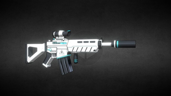 Shiroko Rifle l Blue Archieve 3D Model