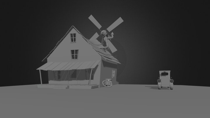 Courage The Cowardly Dog House 3D Model