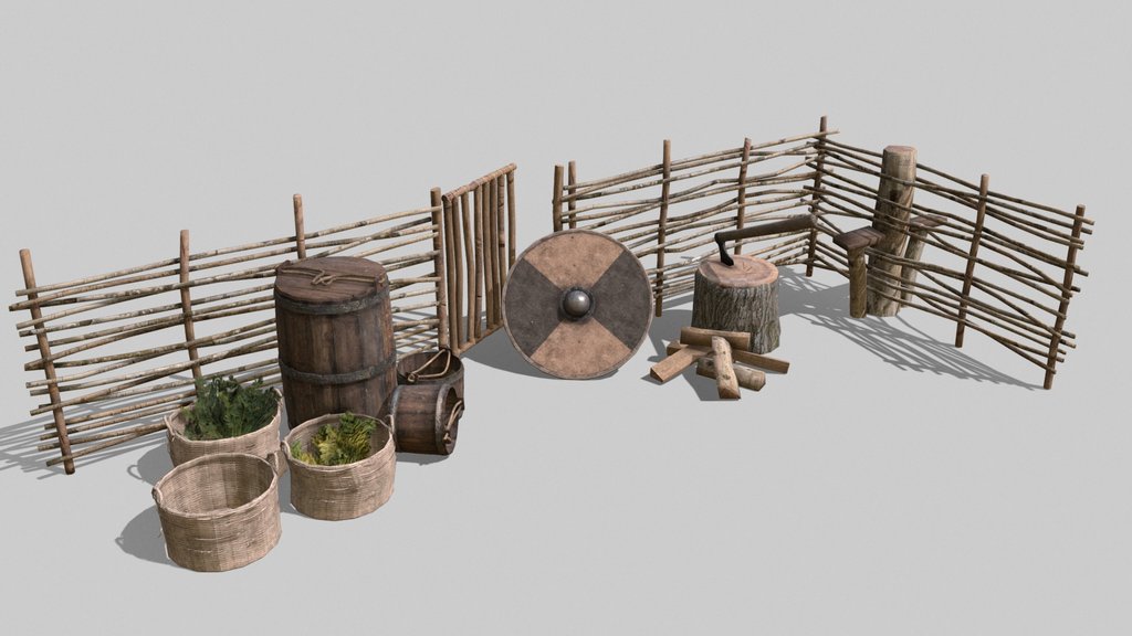 Norse Farmstead Props