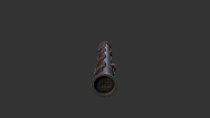 Low-Poly Promethium Relay Pipe 3D Model