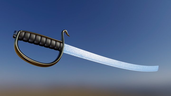 Damascus Steel Sabre 3D Model