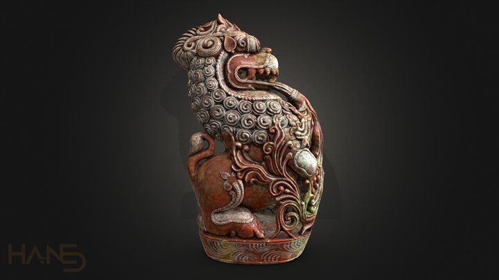 Dragon Statue 3D Model