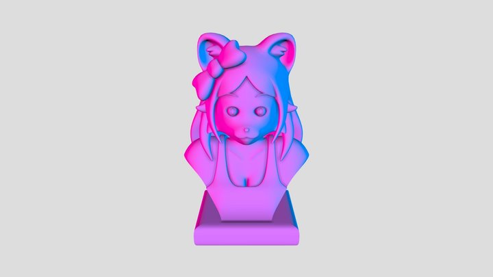 Bust of a Feline Friend 3D Model