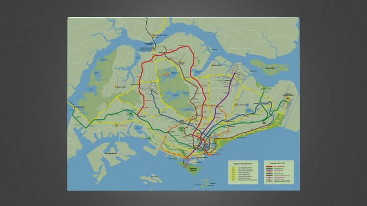 POSTOBOY 18x24 Singapore Map 3D Model