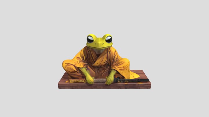 Rana en outfit samurai 3D Model