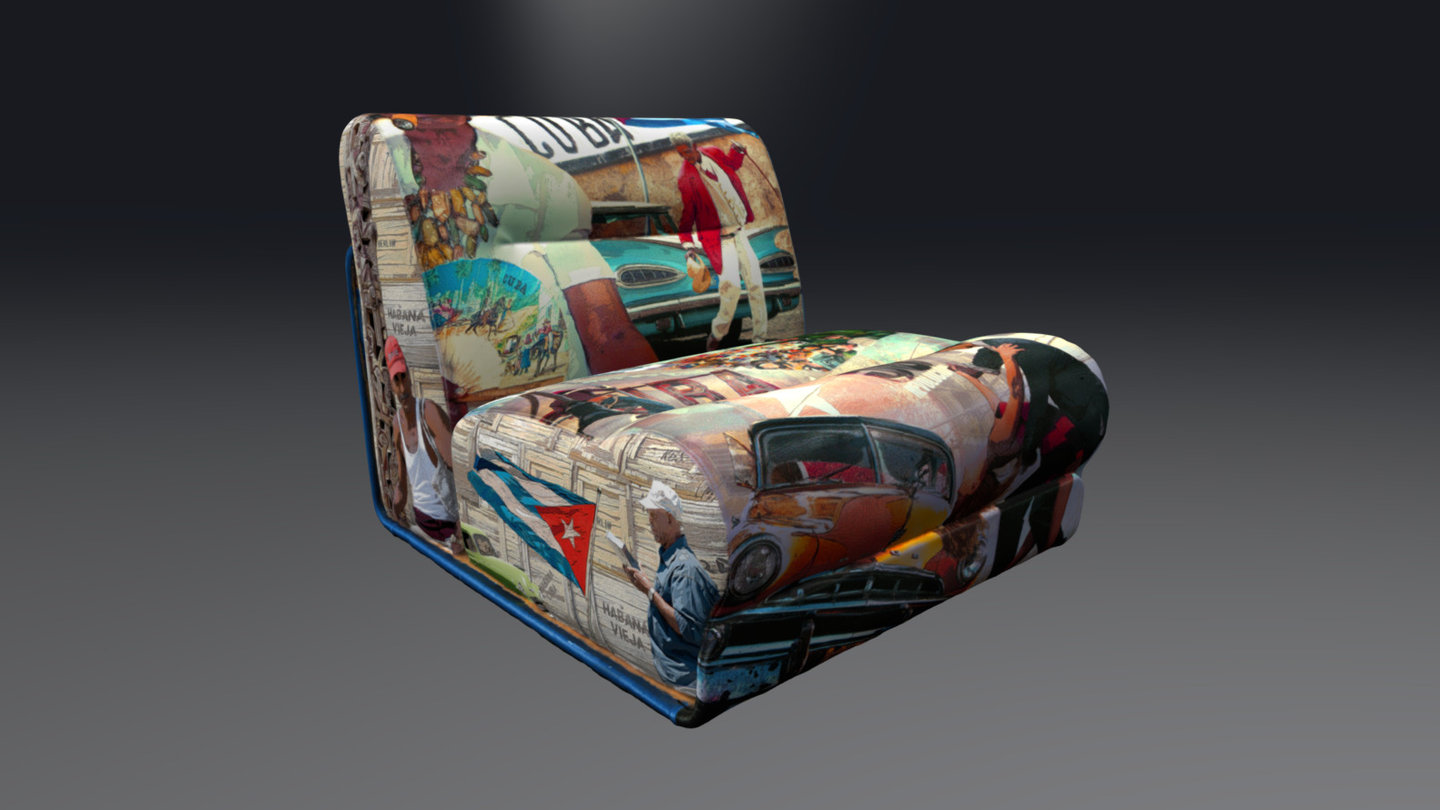 LOUNGE CHAIR CUBA 1 - 3D model by haptografin [5b8c567] - Sketchfab