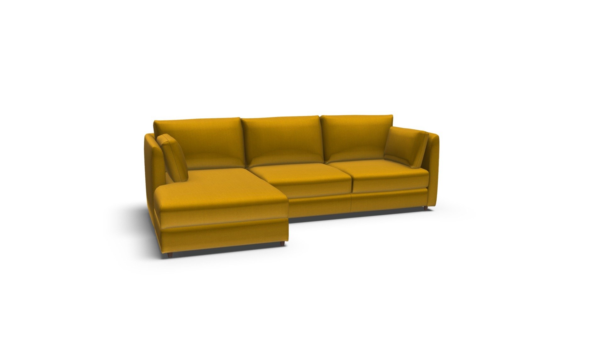 Milner LHF Corner Storage, Saffron Yellow