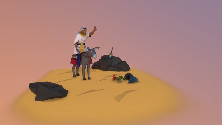 Clumsy Egyptian 3D Model