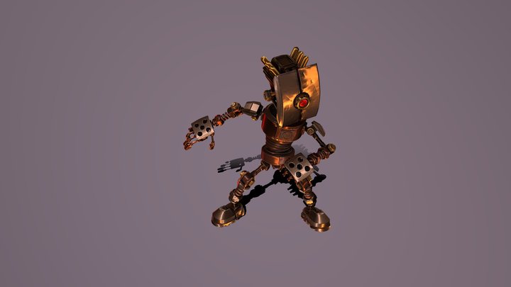 Steampunk Robot Boy 3D Model