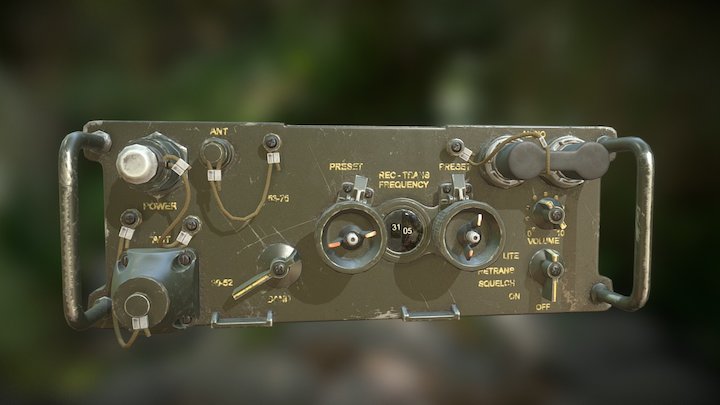 AN/PRC-77 Vietnam War Radio 3D Model