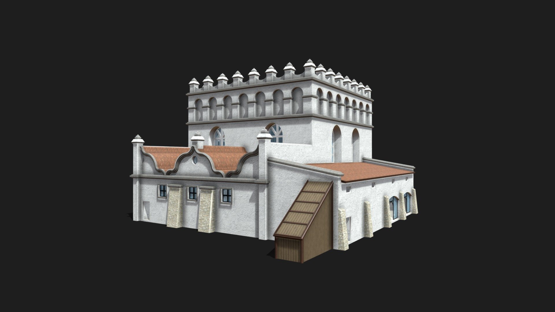 Golden Rose Synagogue Reconstruction - 3D model by JuanAtelier [5b90678 ...