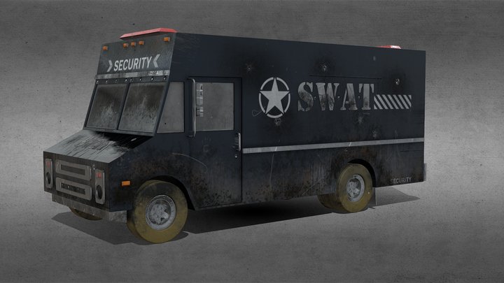 SWAT Police Van 3D Model