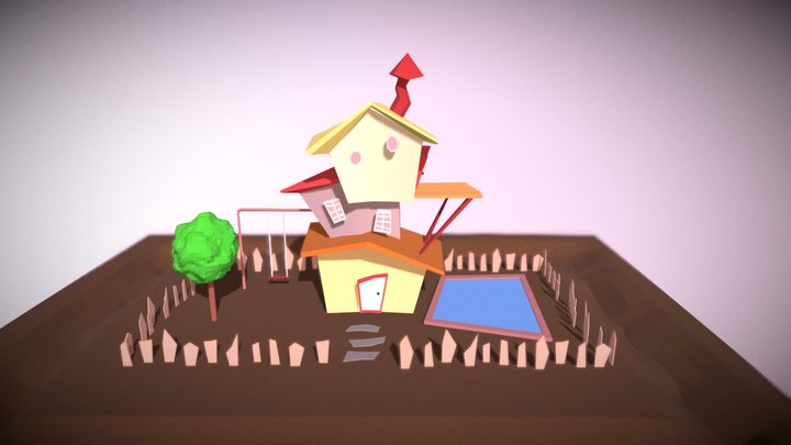 Cartoon House 3D Model