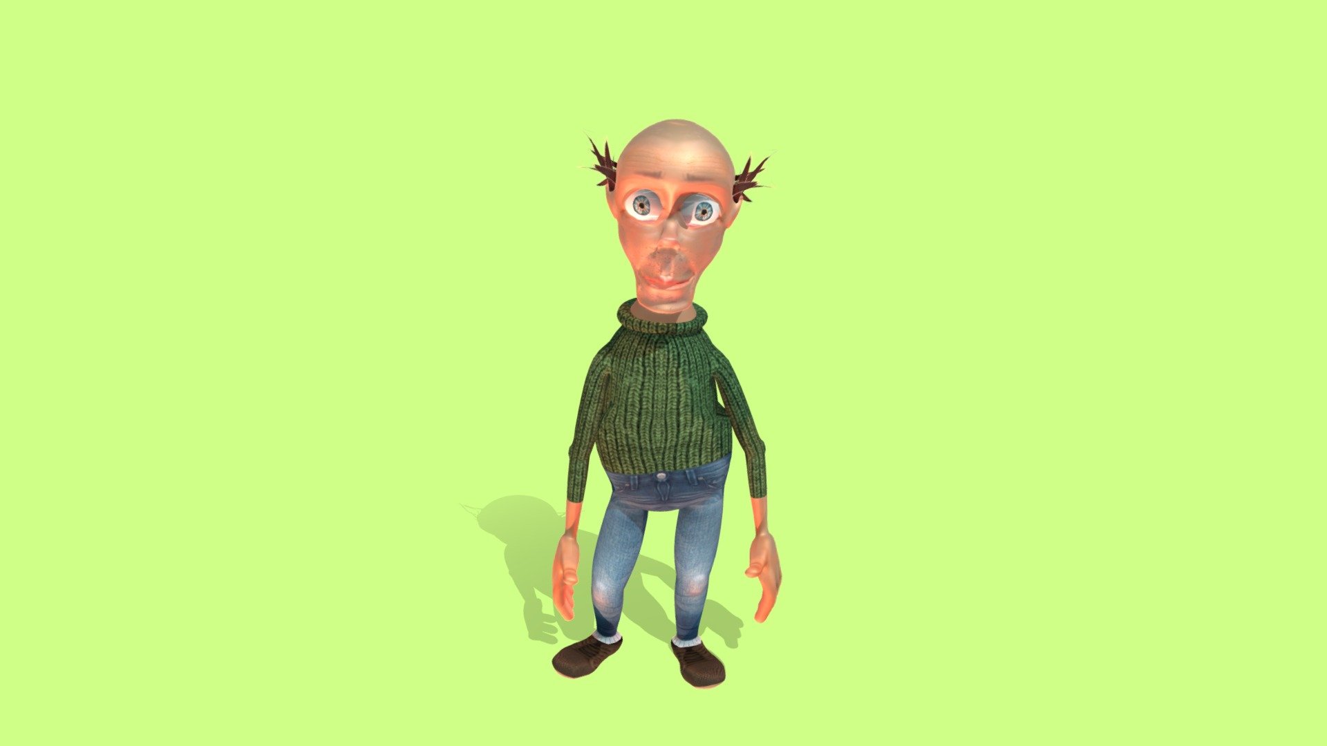 Goofy Guy Victorious Animation Buy Royalty Free 3D model by