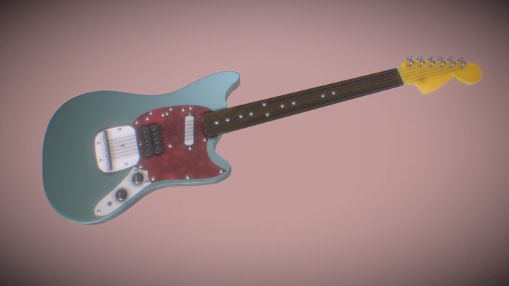 Fender Mustang(Low poly) 3D Model