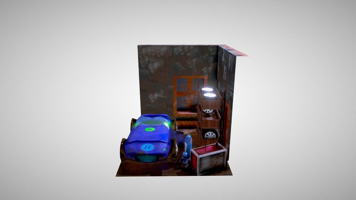AS1 Wacky Races WorkShop 3D Model