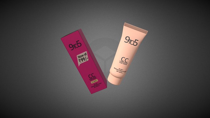 Cosmetics Beige Cream Tube 3D Model